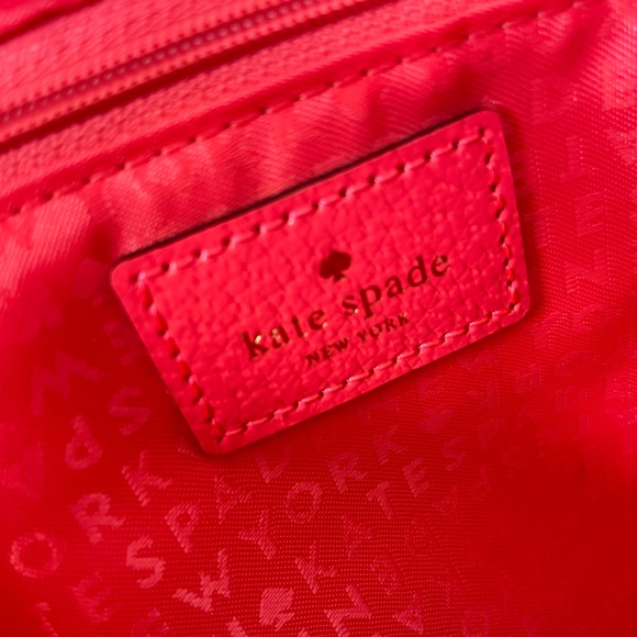 Kate Spade Wellesley Flamingo Pink Leather Tote Bag *shoulder strap missing* - Picture 6 of 14